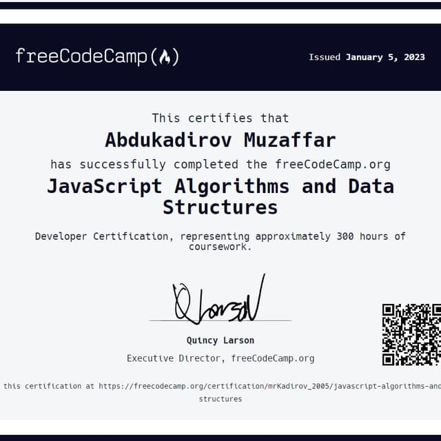 JavaScript Algorithms and Data Structures